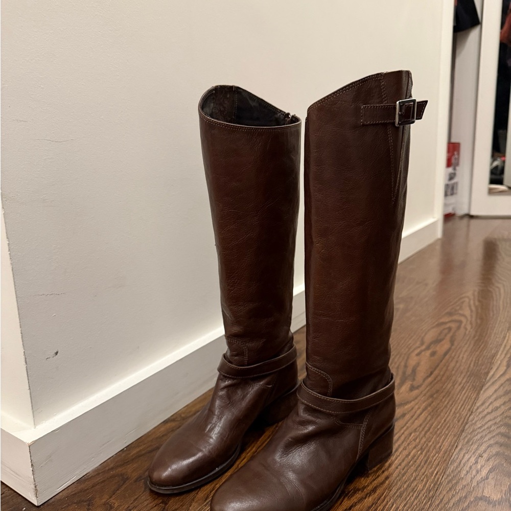 Brown Leather Riding Boots - Picture 2 of 8